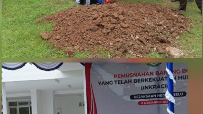 Kejari Belu Musnakan 144 Barang Bukti Tindak Pidana yang Sudah Inkracht