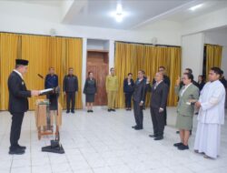 Lantik Tiga Pimpinan Tinggi Pratama, Bupati Tekankan Belu Satu Data