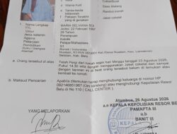 Hendak Dipinang, Karyawati Toko Pakan Neki Jaya Kefamenanu Dilaporkan Hilang